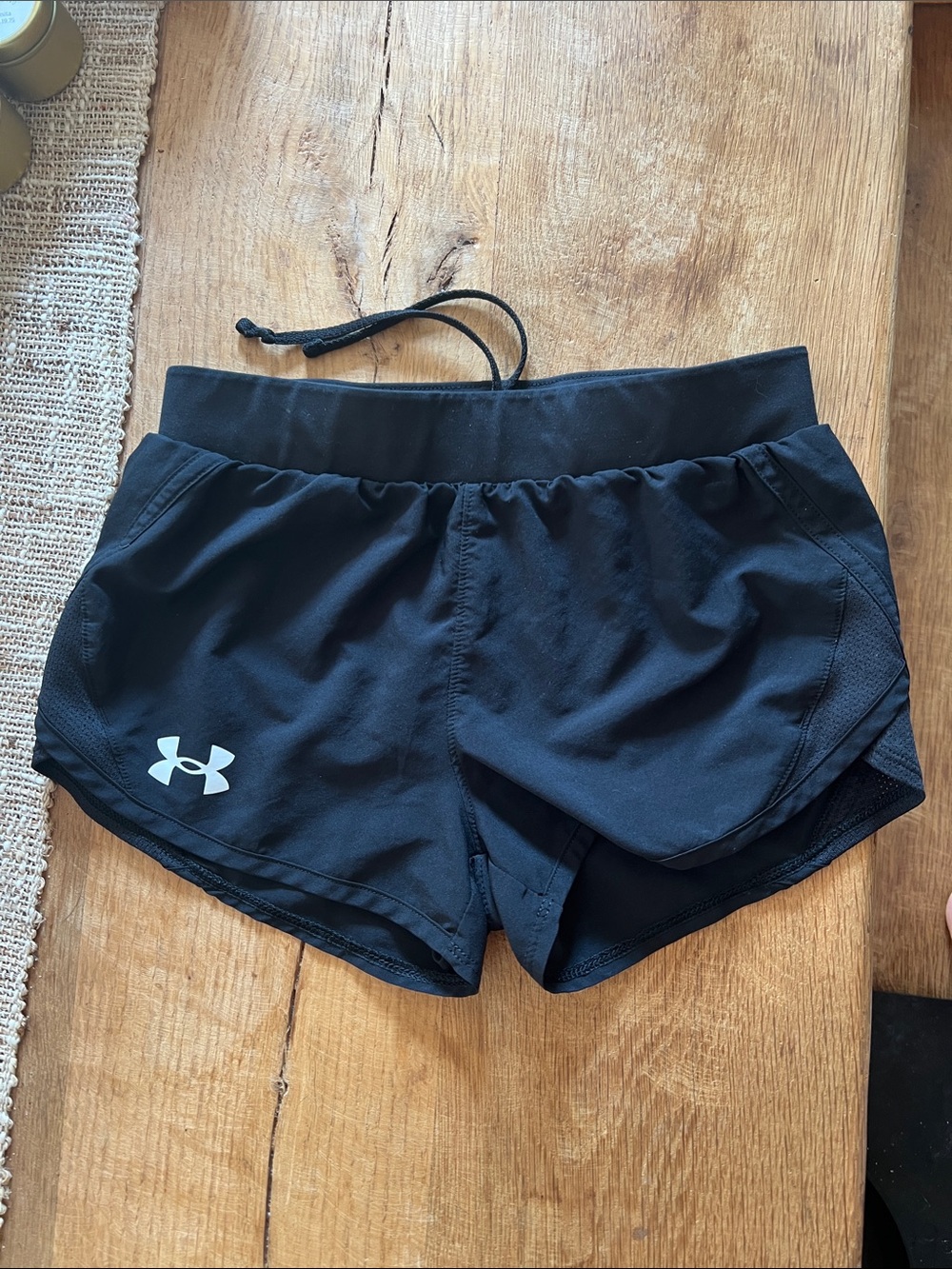 Under Armour Black Girls' Athletic Shorts YS
